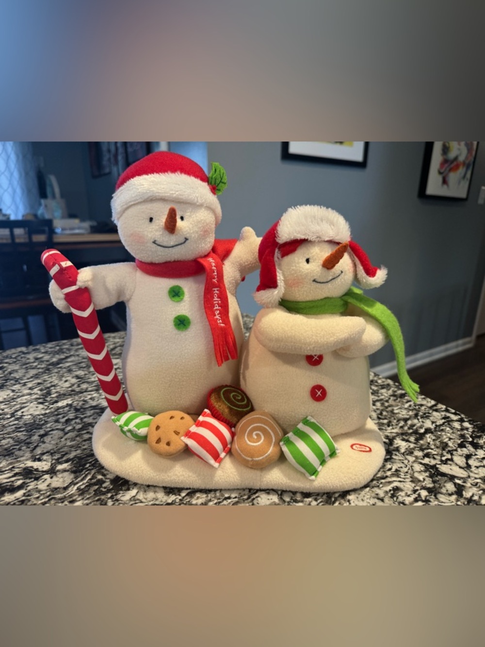 2008 Hallmark Seasons Treatings Snowmen Jingle Pals Singing Motion-tested works